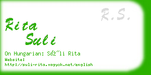 rita suli business card